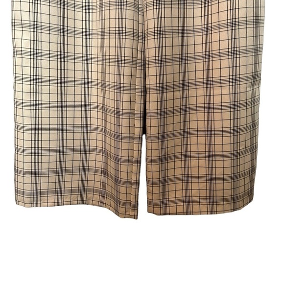 Stradivarius High Rise Wide Leg Plaid Pants Trousers Sz. US 12 - Picture 3 of 15